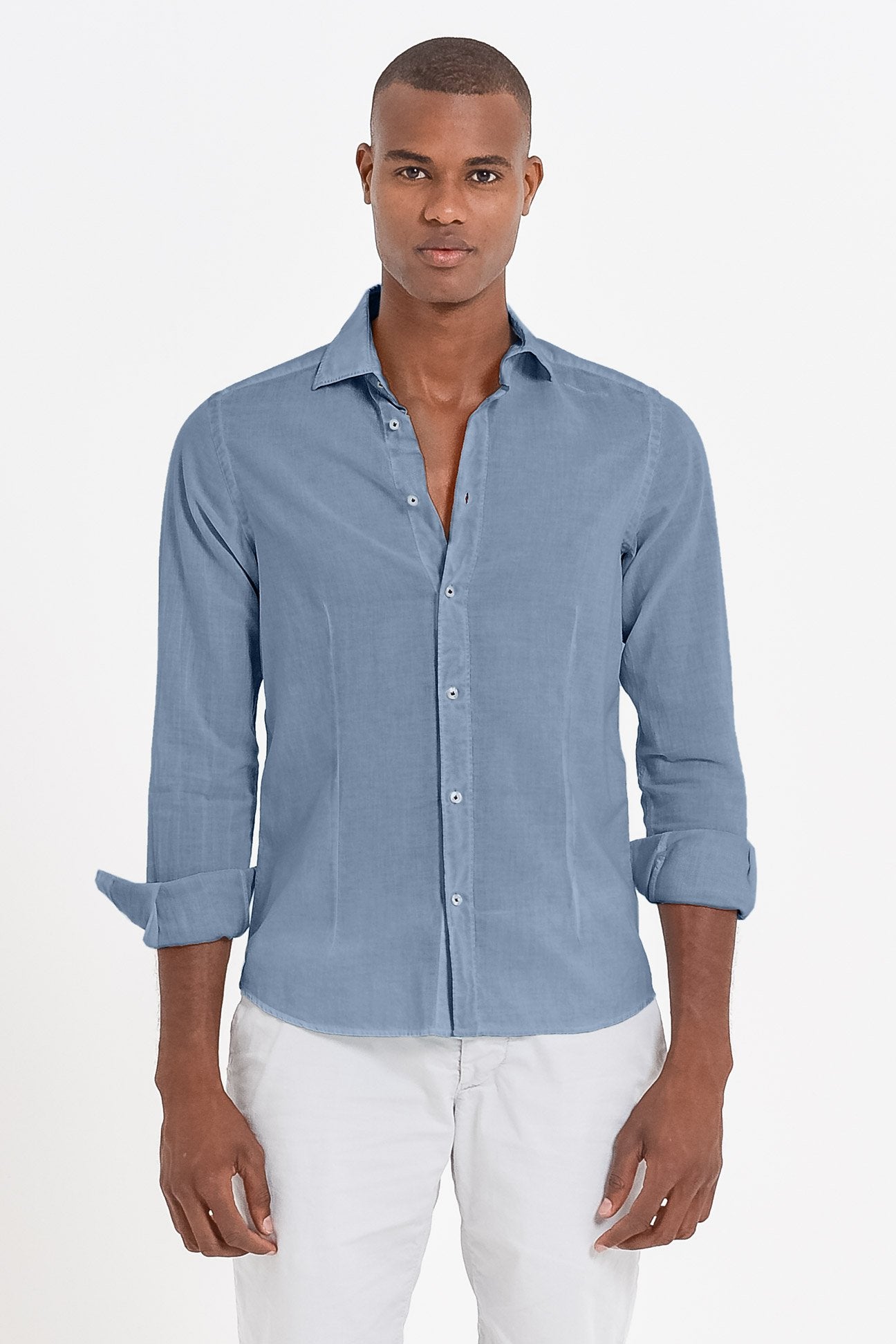 Slim Fit Voile Shirt - Jeans - Shirts