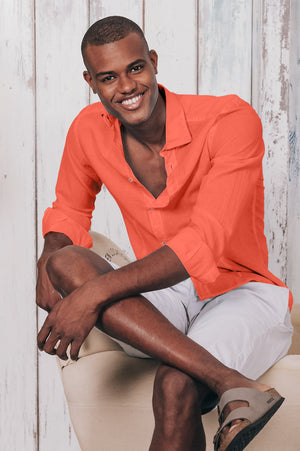 Slim Fit Voile Shirt - Lobster - Shirts
