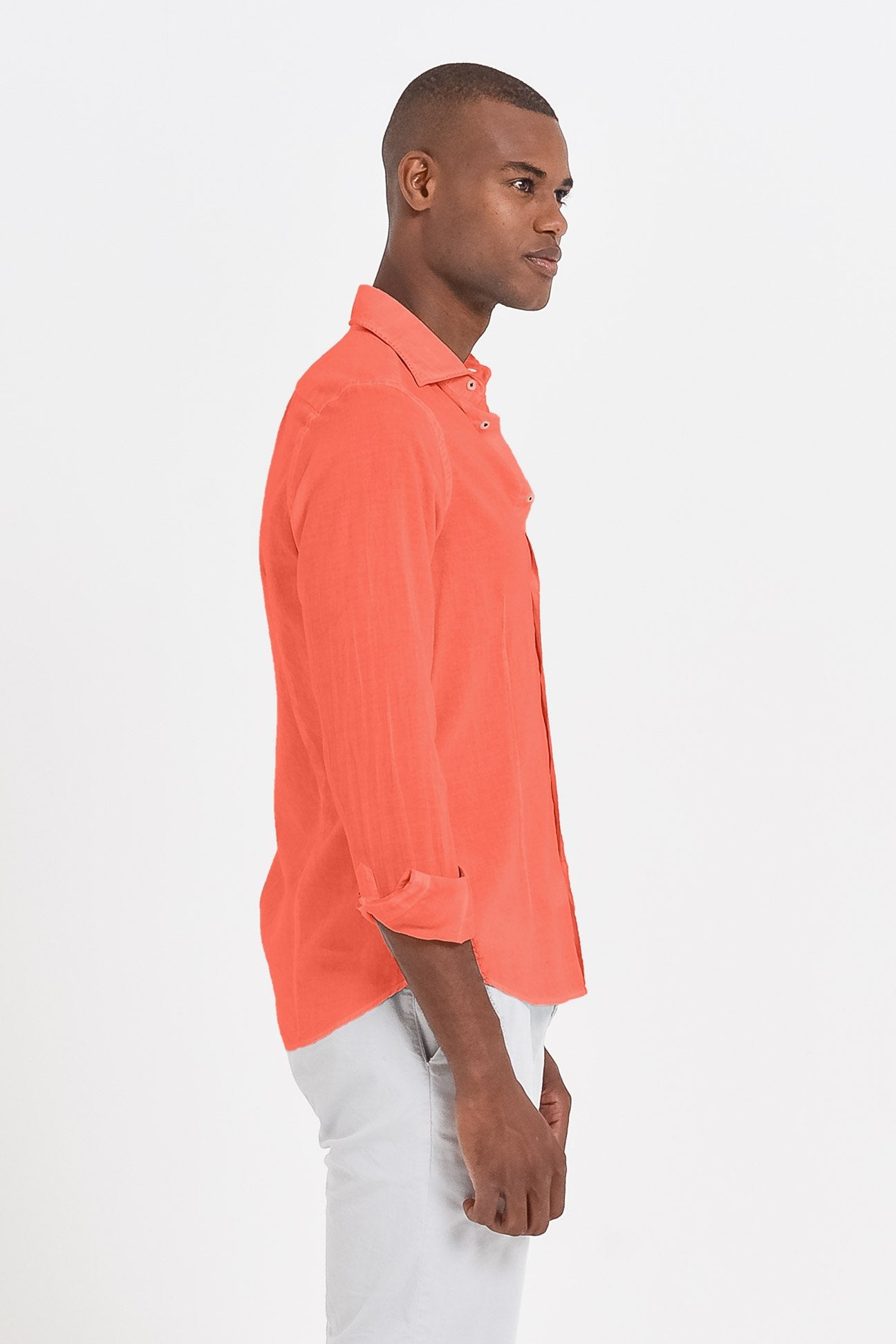 Slim Fit Voile Shirt - Lobster - Shirts