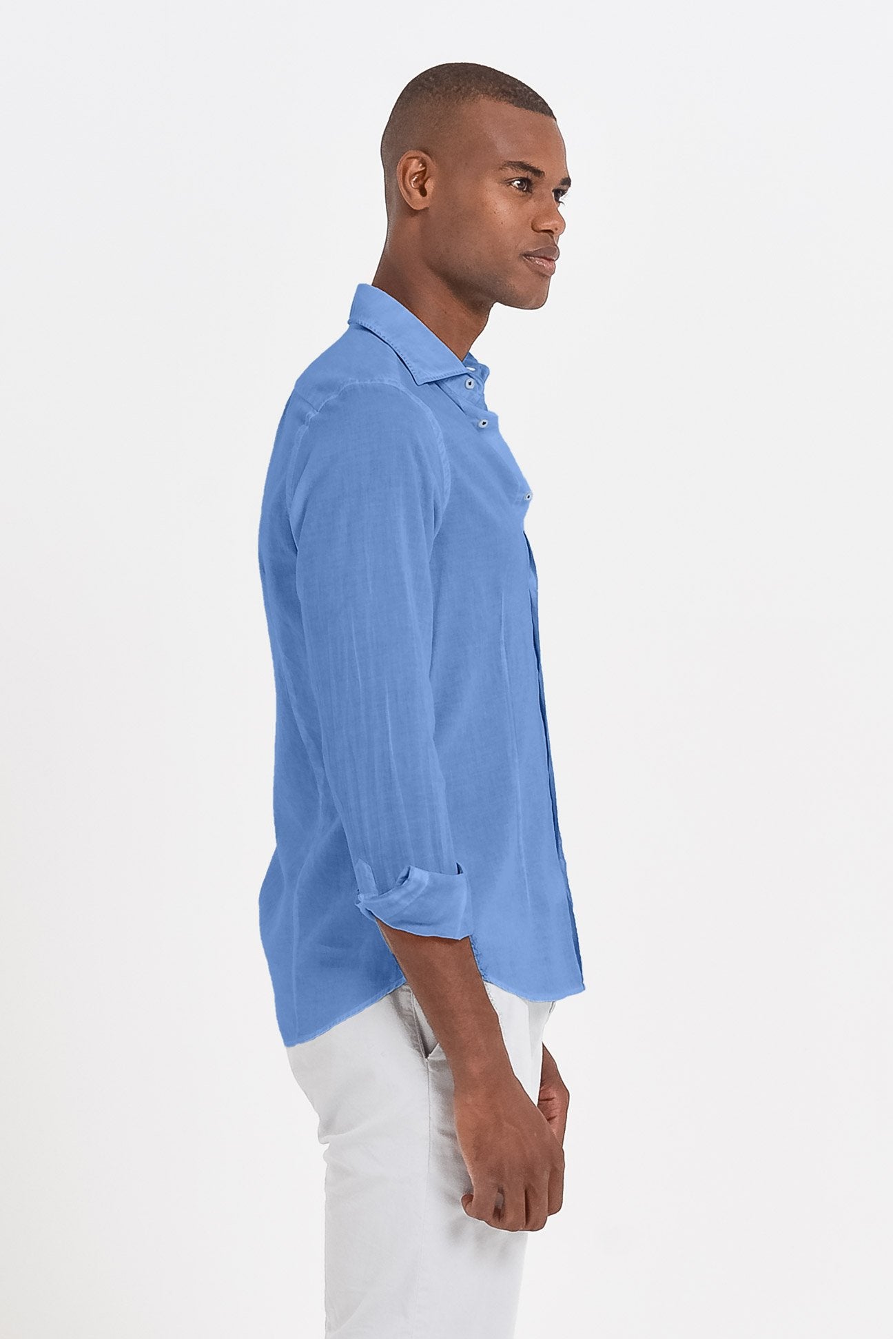 Slim Fit Voile Shirt - Oceano - Shirts
