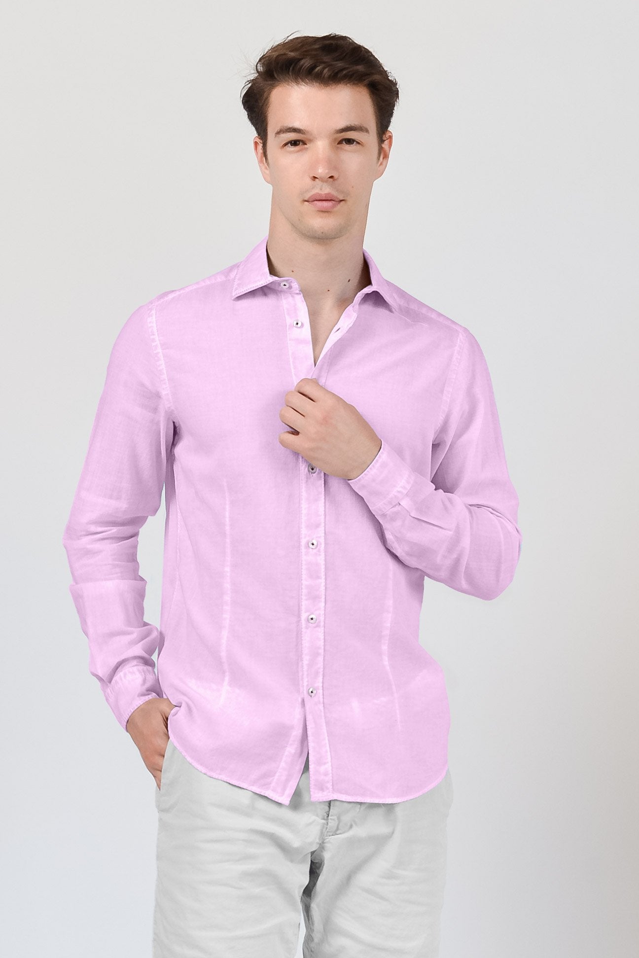 Slim Fit Voile Shirt - Quarzo - Shirts
