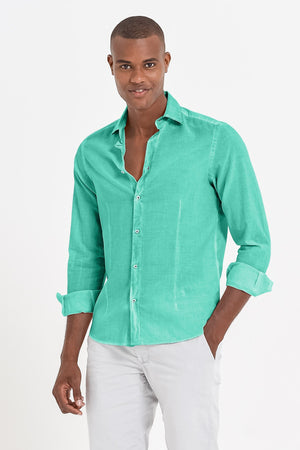 Slim Fit Voile Shirt - Smeraldo - Shirts