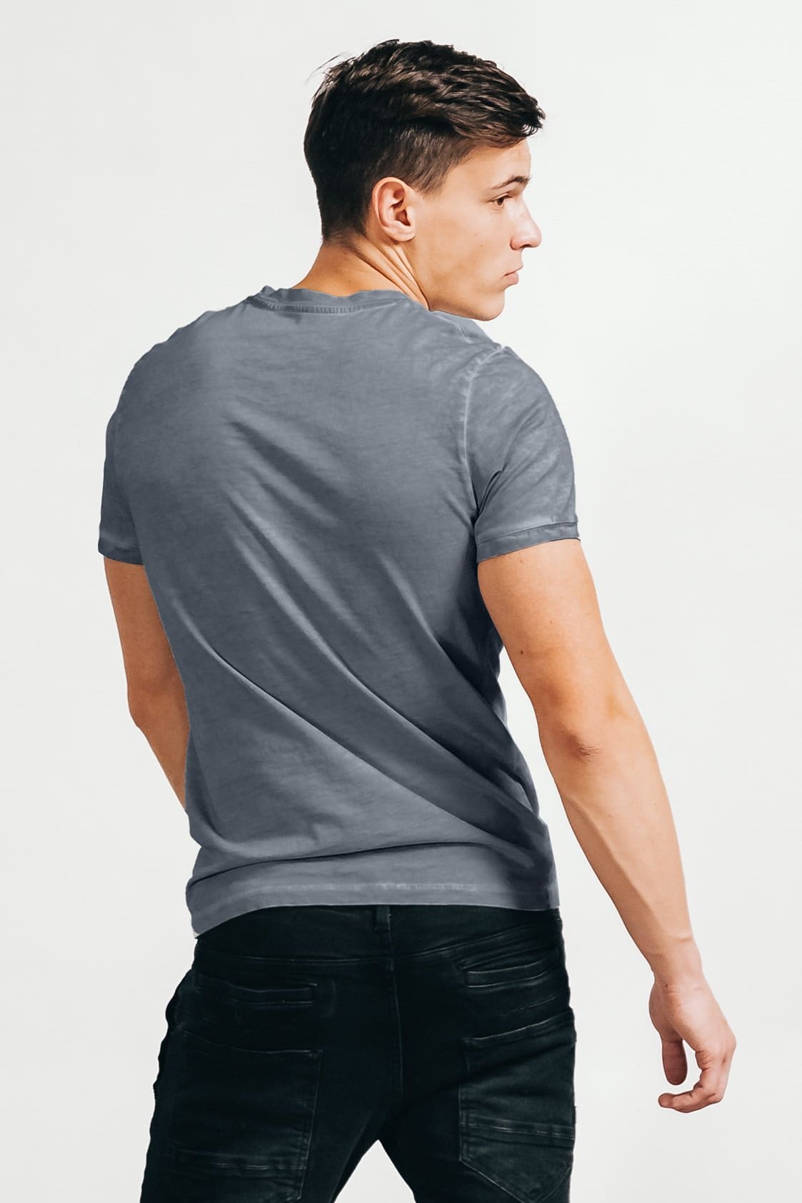 Smart Casual Cotton T-Shirt - Ferro