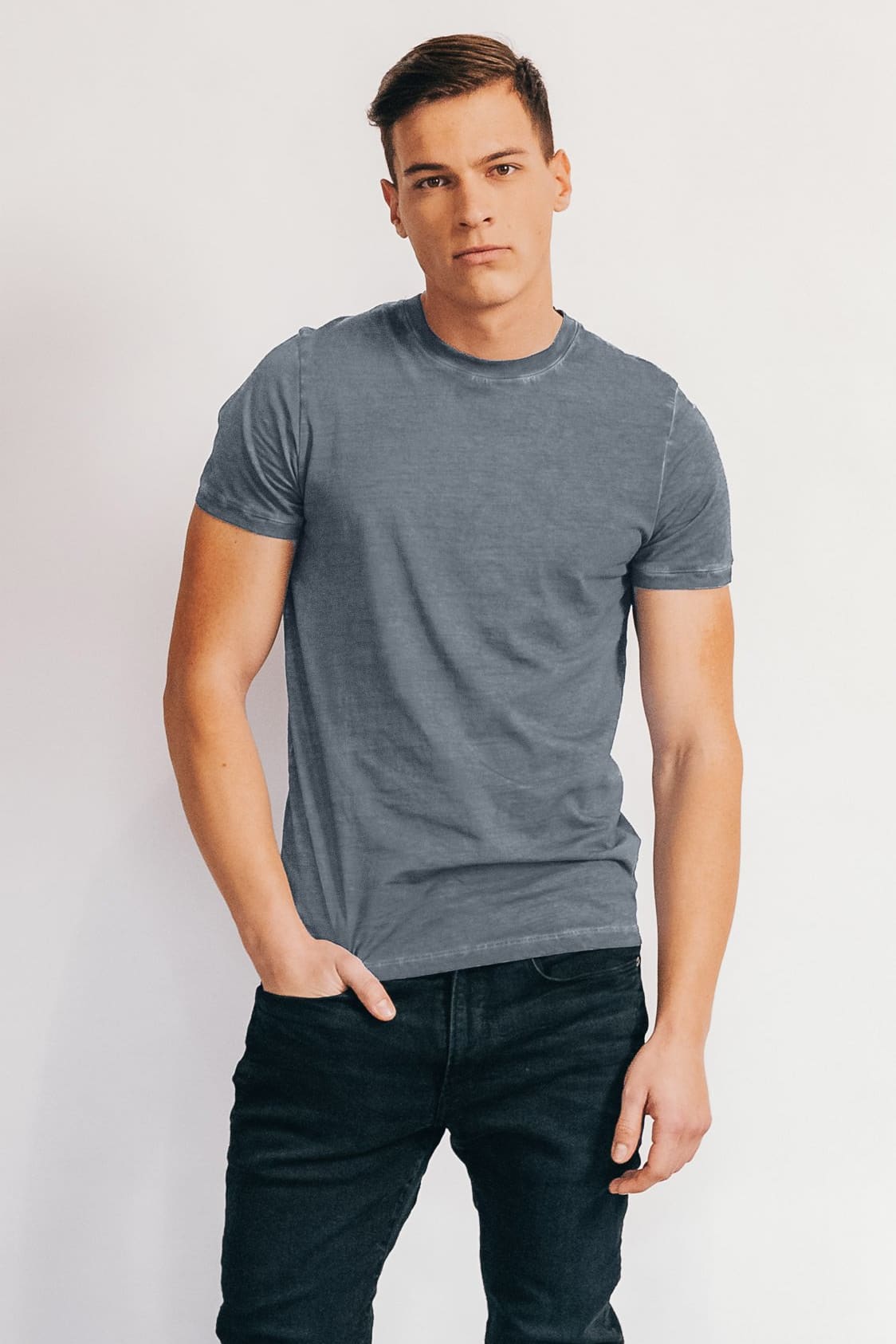 Smart Casual Cotton T-Shirt - Ferro