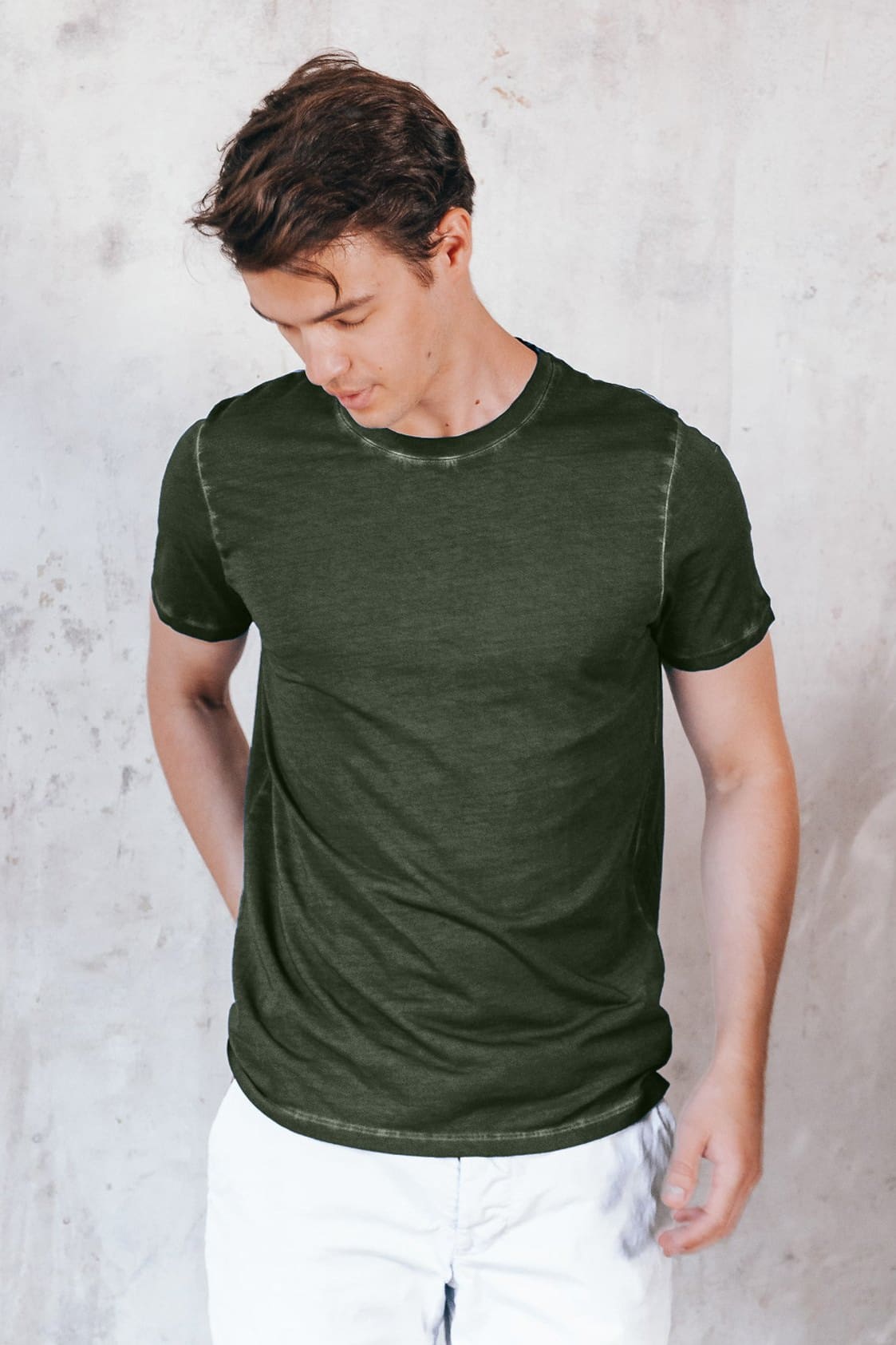 Smart Casual Cotton T-Shirt - Foresta Green