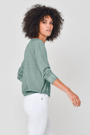 Solitaire V Knit in Shark - Sweaters