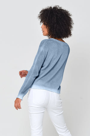 Spray Art Cogo V Knit in Jeans - Sweaters