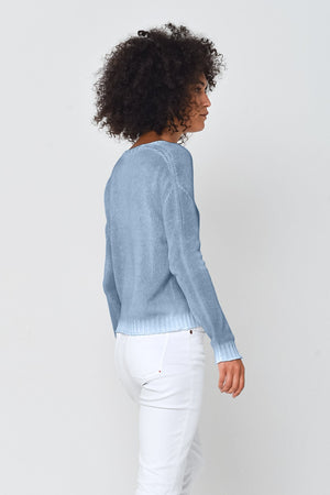 Spray Art Cogo V Knit in Jeans - Sweaters