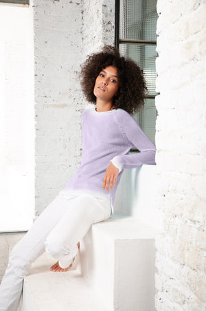 Sprayed Painted Nuvola Pullover - Mauve - Sweaters