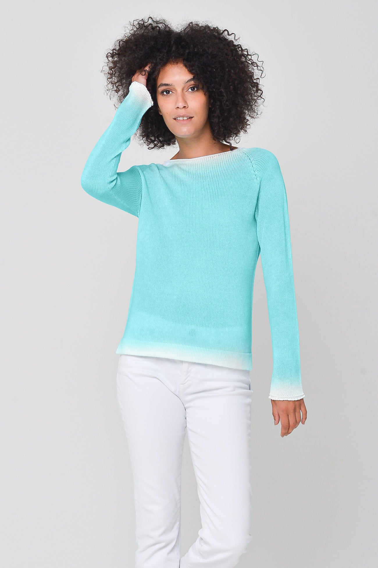 Sprayed Painted Nuvola Pullover - Water - Sweaters