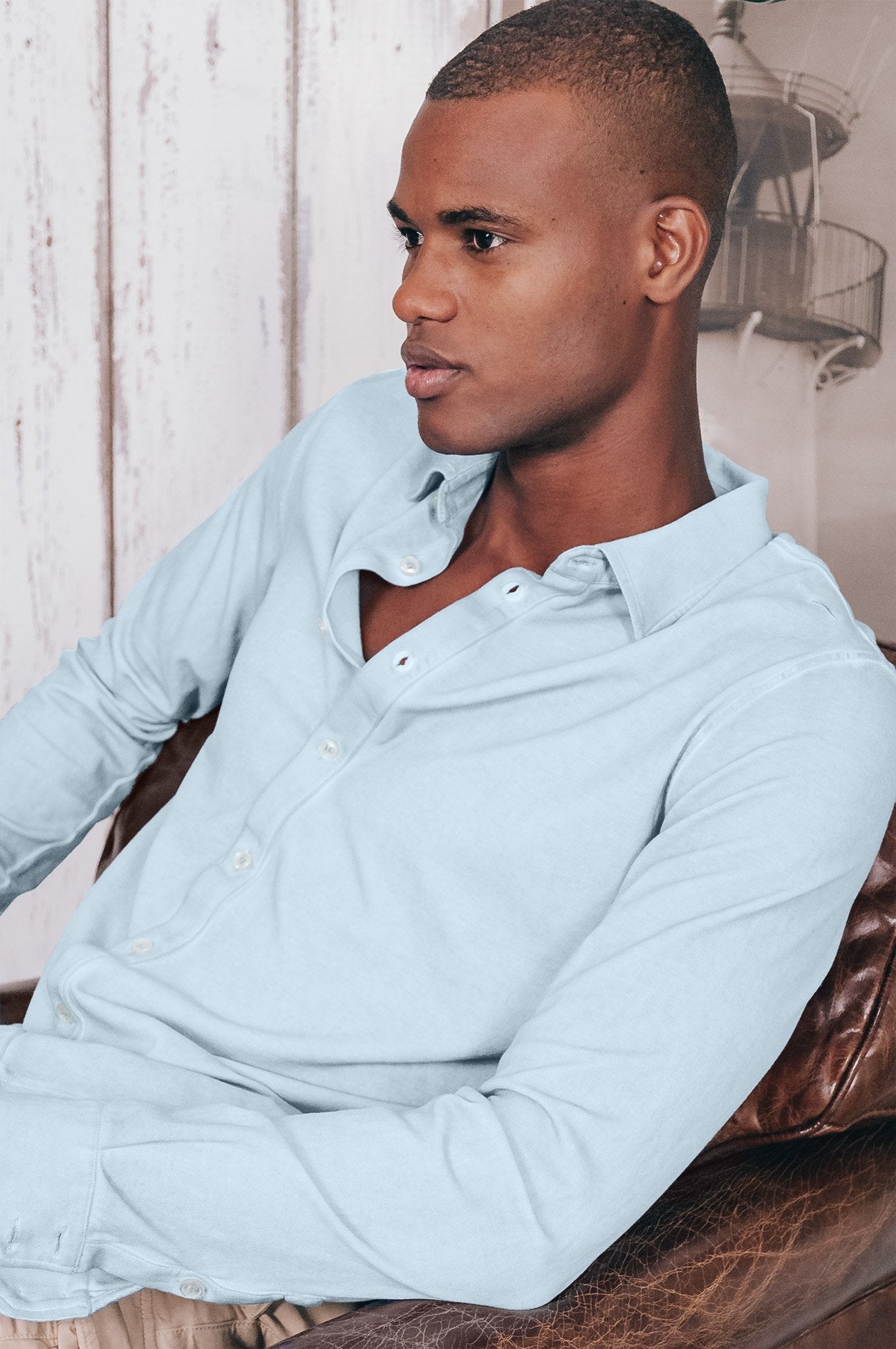 Stretch Cotton Pique Shirt - Anice - Shirts