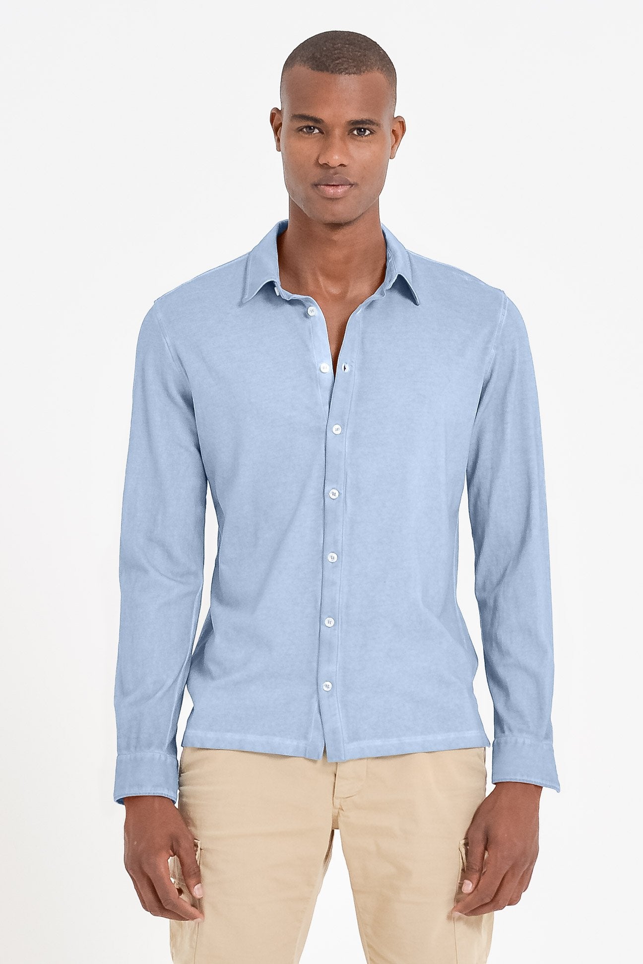 Stretch Cotton Pique Shirt - Fiji - Shirts