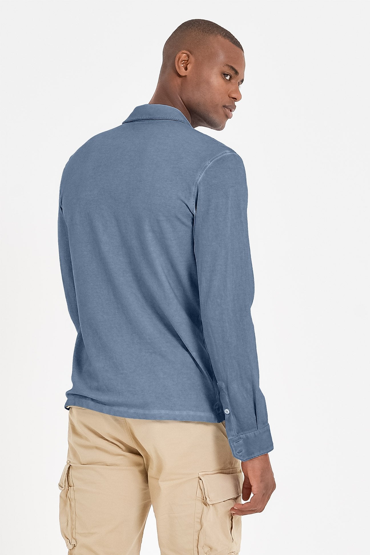Stretch Cotton Pique Shirt - Jeans - Shirts