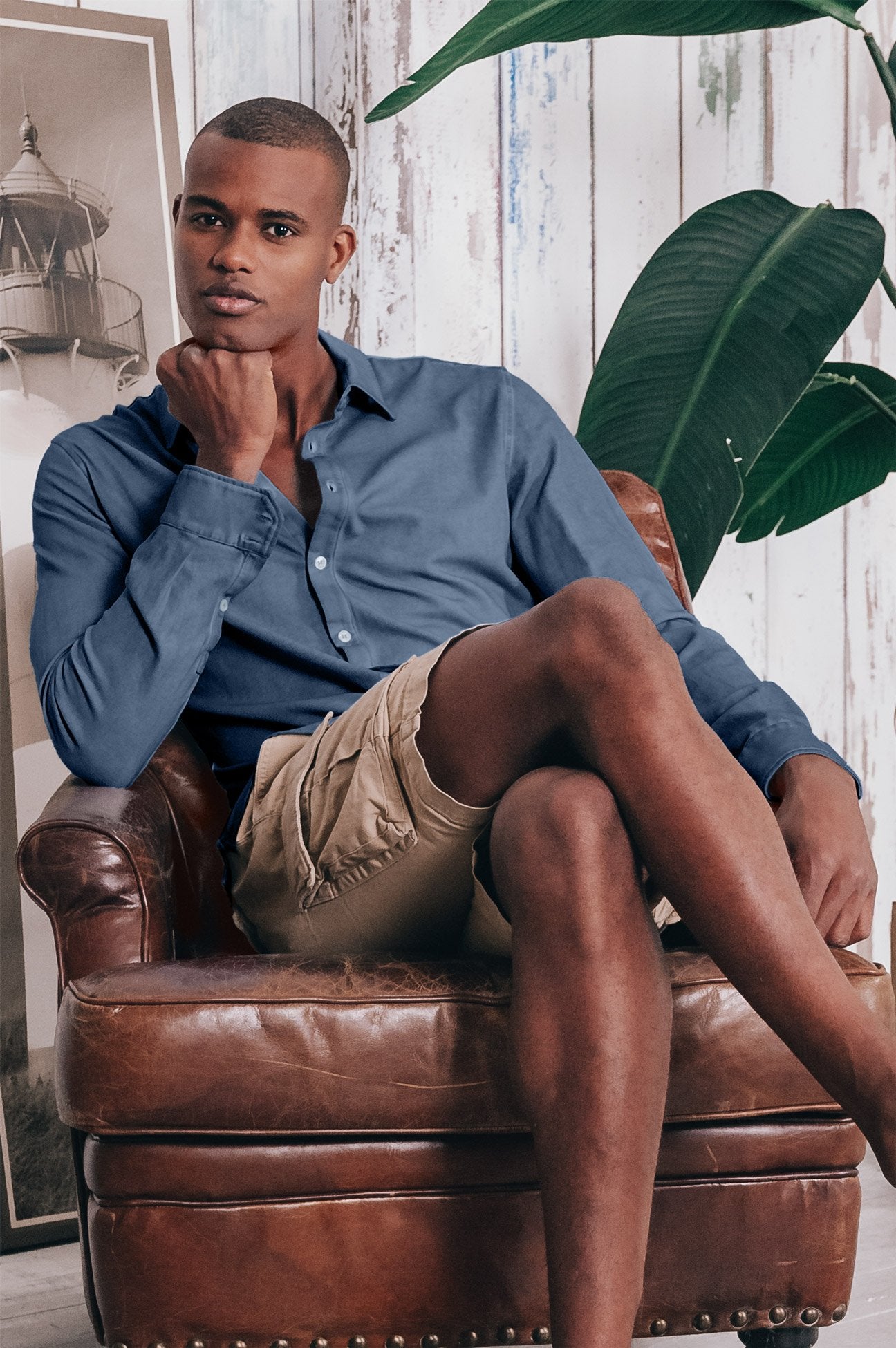 Stretch Cotton Pique Shirt - Jeans - Shirts