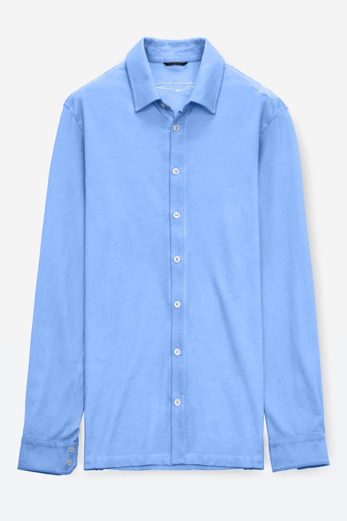 Stretch Cotton Pique Shirt - Santorini - Shirts