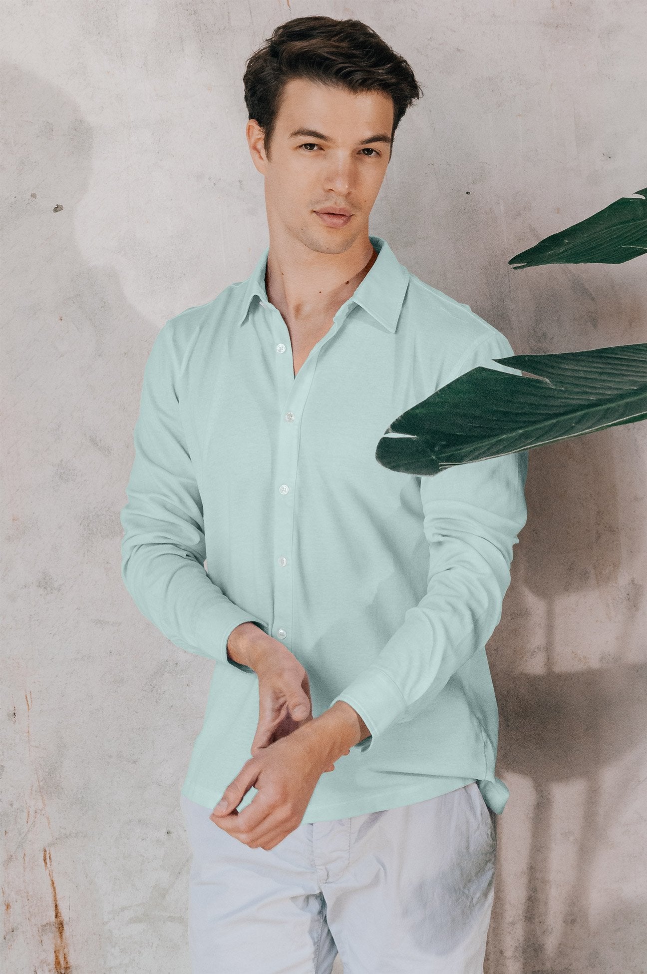 Stretch Cotton Pique Shirt - Tahiti - Shirts