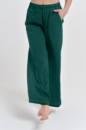 Viscose Billow Slacks - Lagoon - Pants