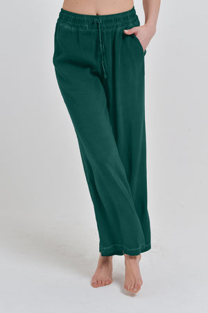 Viscose Billow Slacks - Lagoon - Pants