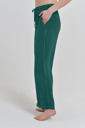 Viscose Billow Slacks - Lagoon - Pants