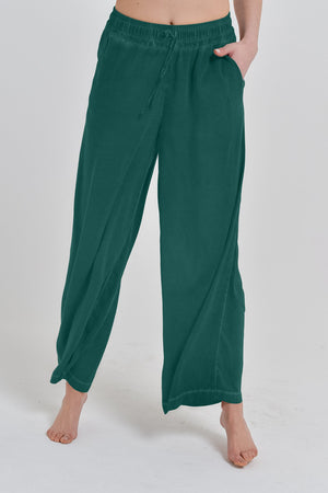Viscose Billow Slacks - Lagoon - Pants