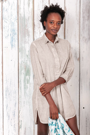 Voile Mini Shirtdress - Canapa - Chemisier