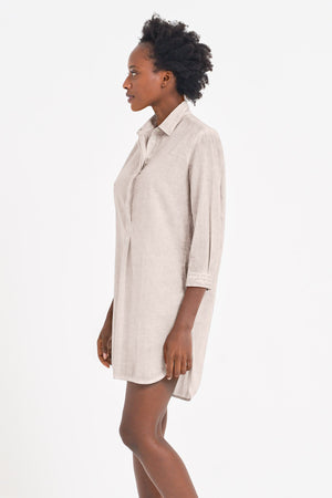 Voile Mini Shirtdress - Canapa - Chemisier