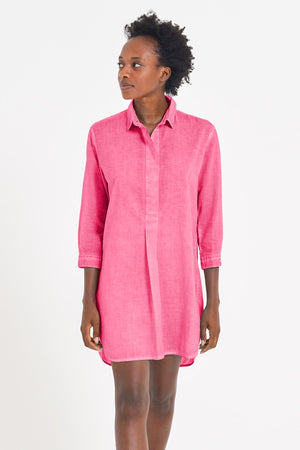 Voile Mini Shirtdress - Fragola - Chemisier