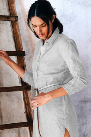 Voile Mini Shirtdress - Marmo - Chemisier