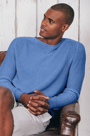 Waffle Crew Neck - Oceano - Sweaters