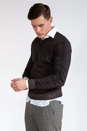 Wick - Cliff Merino V-Neck Sweater - Sweaters