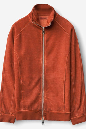 Full Zip Fleece Sweater - Carrot - Sweaters