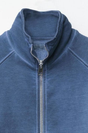 Full Zip Fleece Sweater - Denim - Sweaters