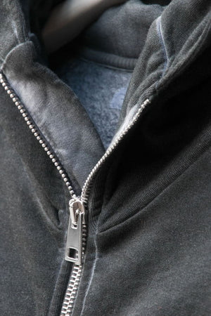 Full Zip Hoodie in Slate Grey - Sweaters